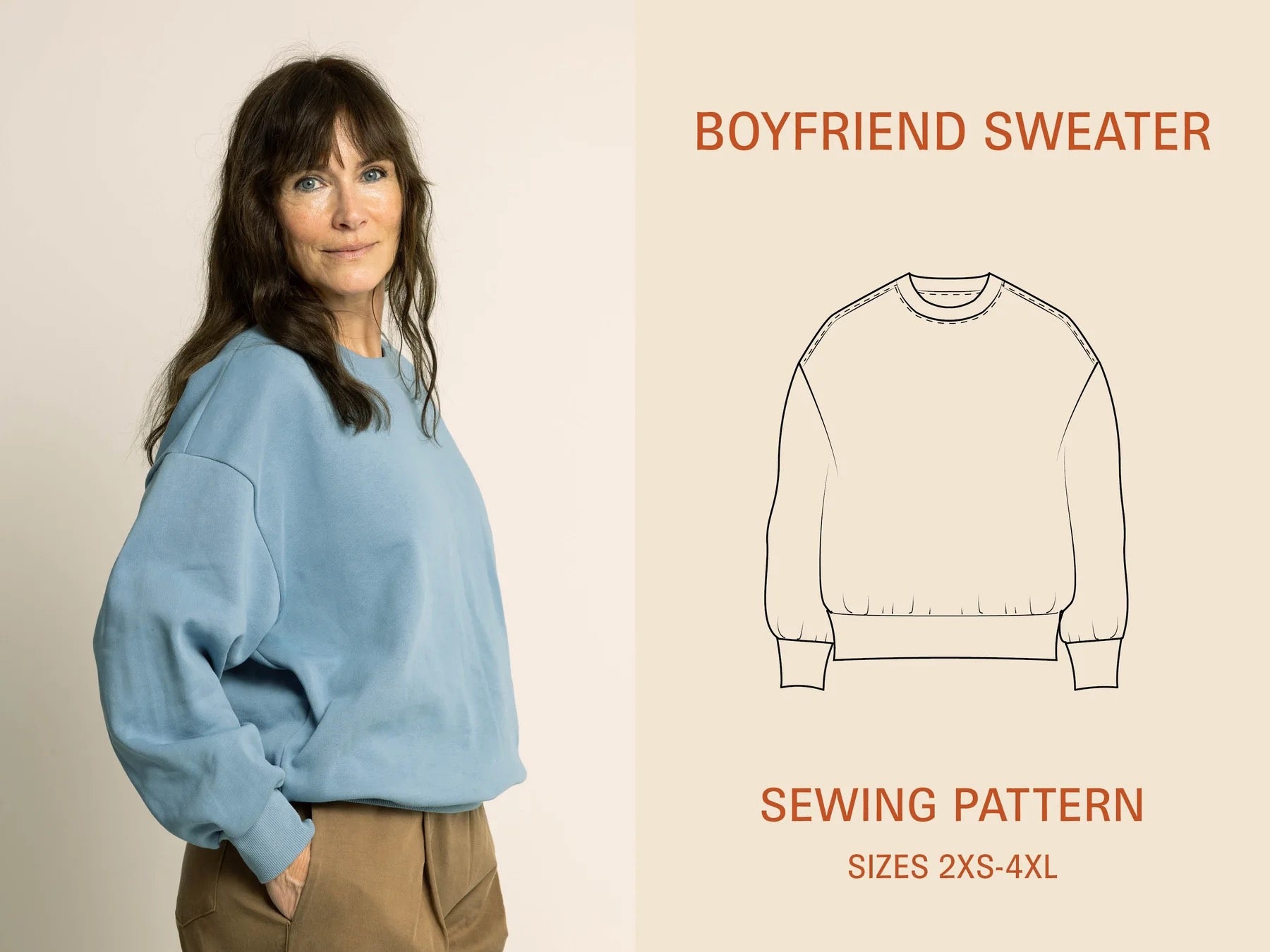 Wardrobe by Me - Boyfriend Sweater Sewing Pattern