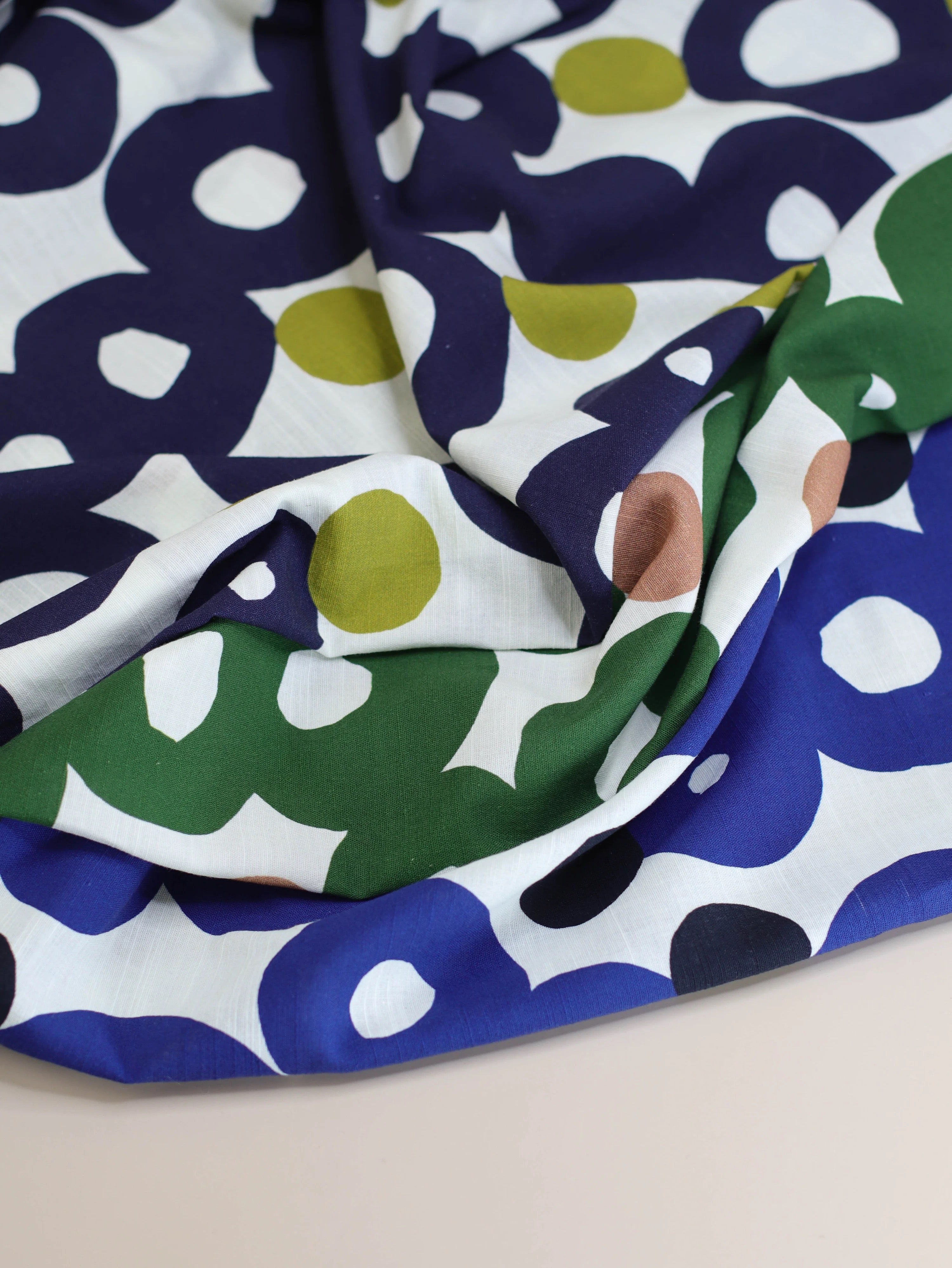 END OF APRIL DELIVERY Mind The MAKER - Roundabout Linen Cotton in Cobalt Night