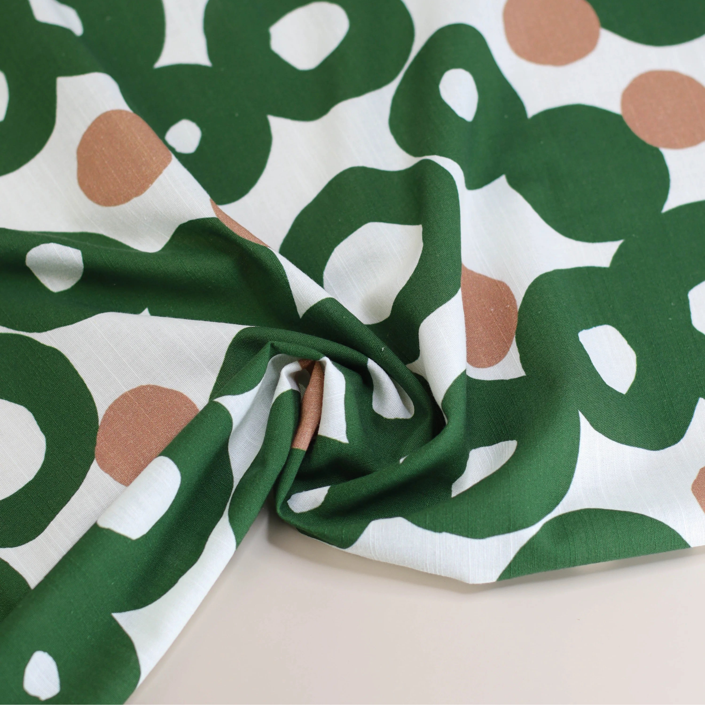 PRE-ORDER - END OF APRIL DELIVERY Mind The MAKER - Roundabout Linen Cotton in Verdant Mocha
