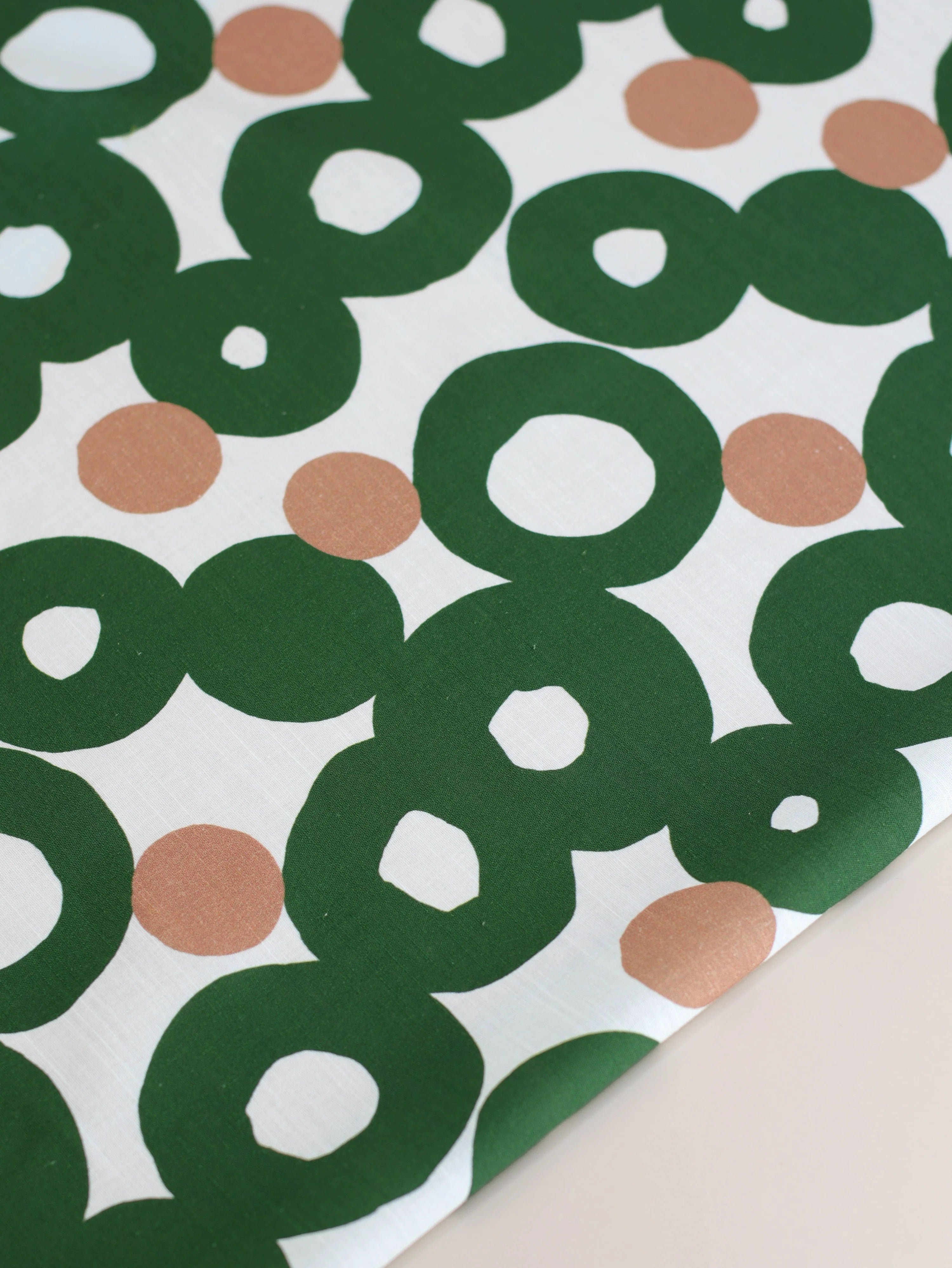 PRE-ORDER - END OF APRIL DELIVERY Mind The MAKER - Roundabout Linen Cotton in Verdant Mocha