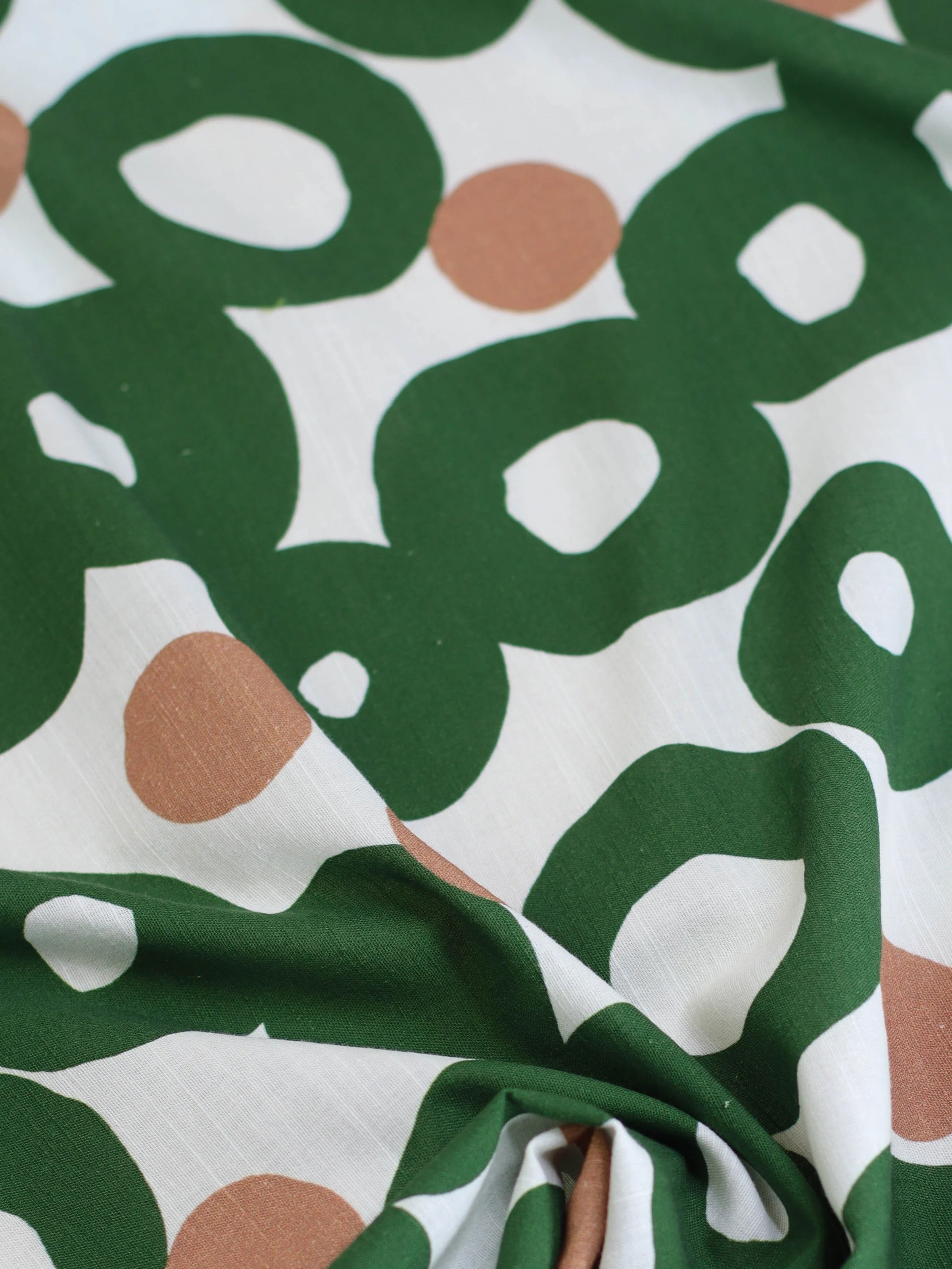 PRE-ORDER - END OF APRIL DELIVERY Mind The MAKER - Roundabout Linen Cotton in Verdant Mocha