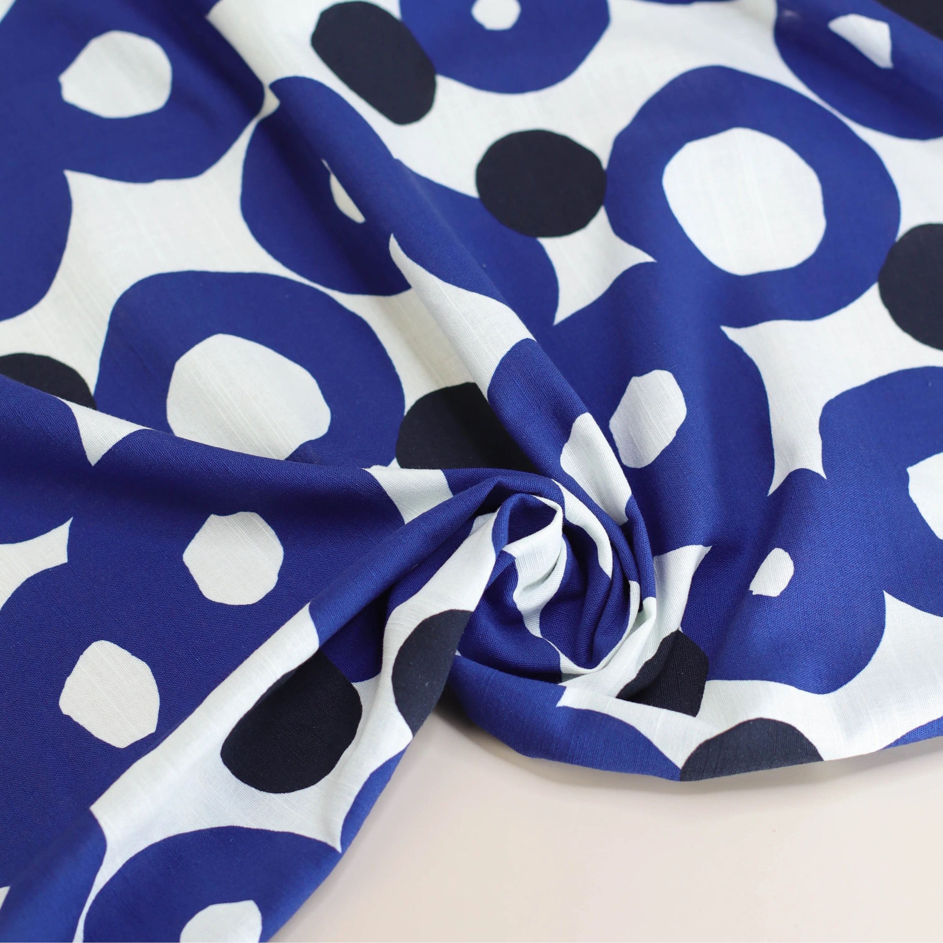 END OF APRIL DELIVERY Mind The MAKER - Roundabout Linen Cotton in Cobalt Night