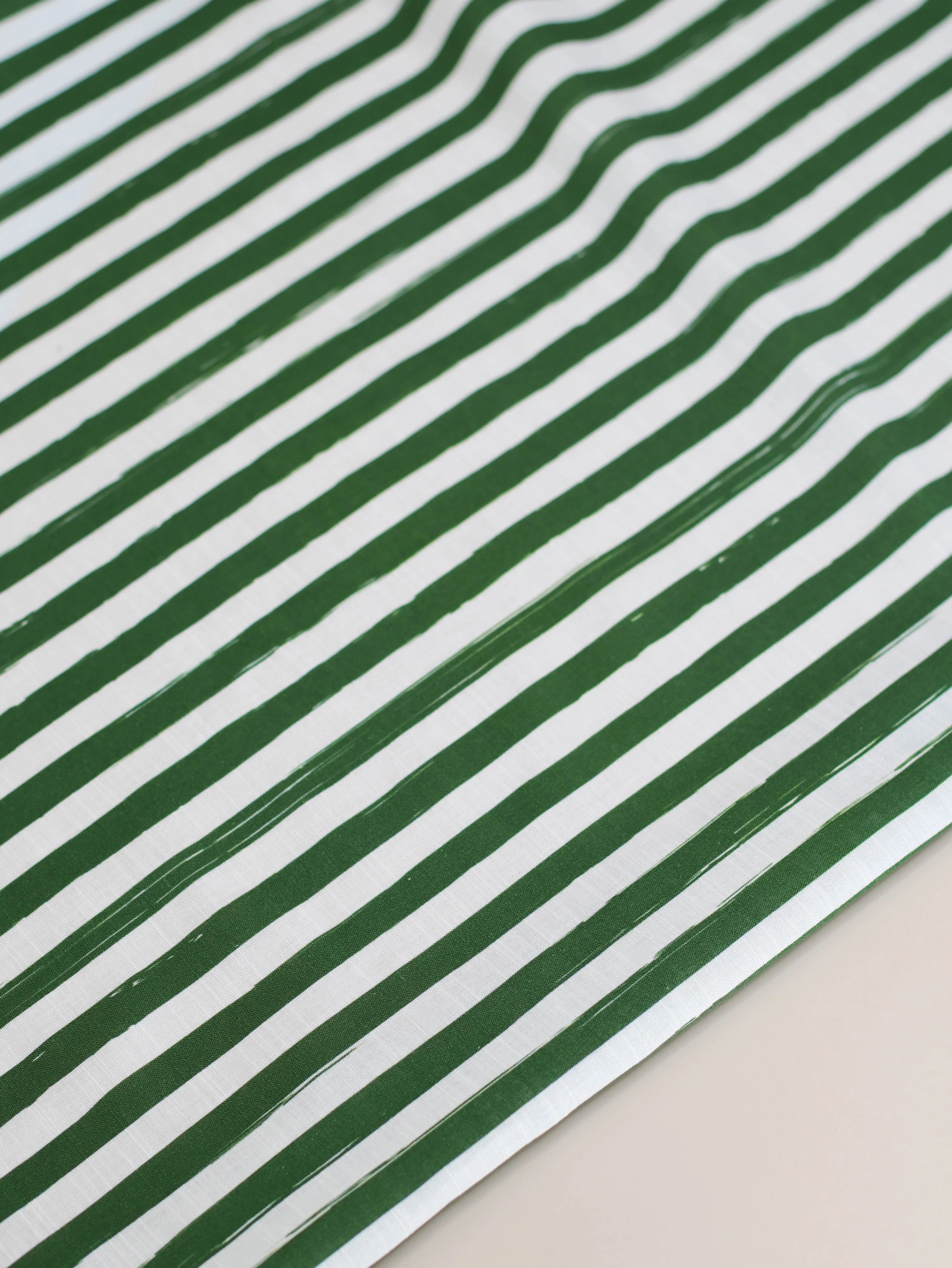 Mind The MAKER - Lined Up Linen Cotton in Verdant Green