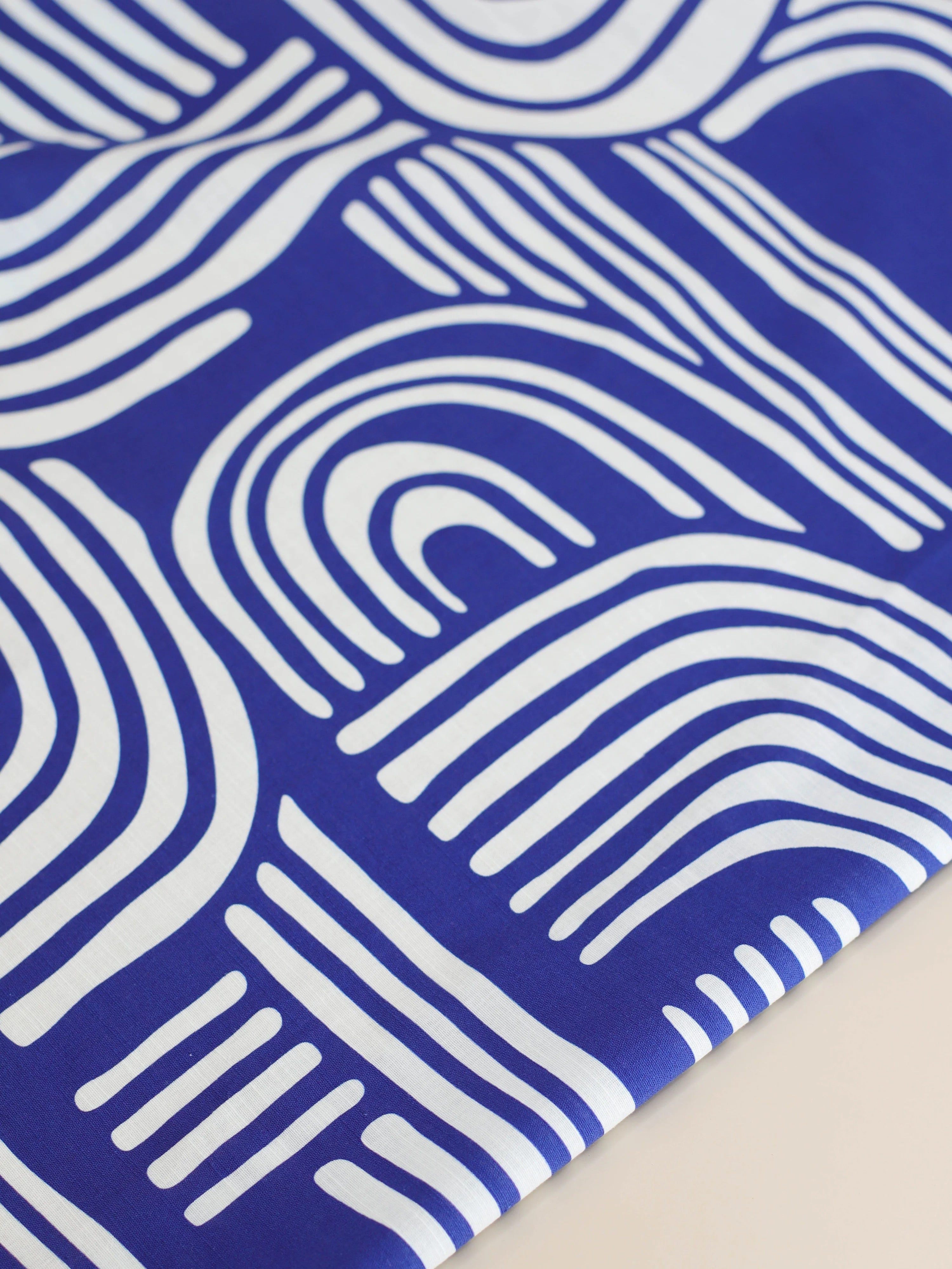 PRE-ORDER - END OF MAY DELIVERY Mind The MAKER - Over the Rainbow Linen Cotton in Cobalt Blue