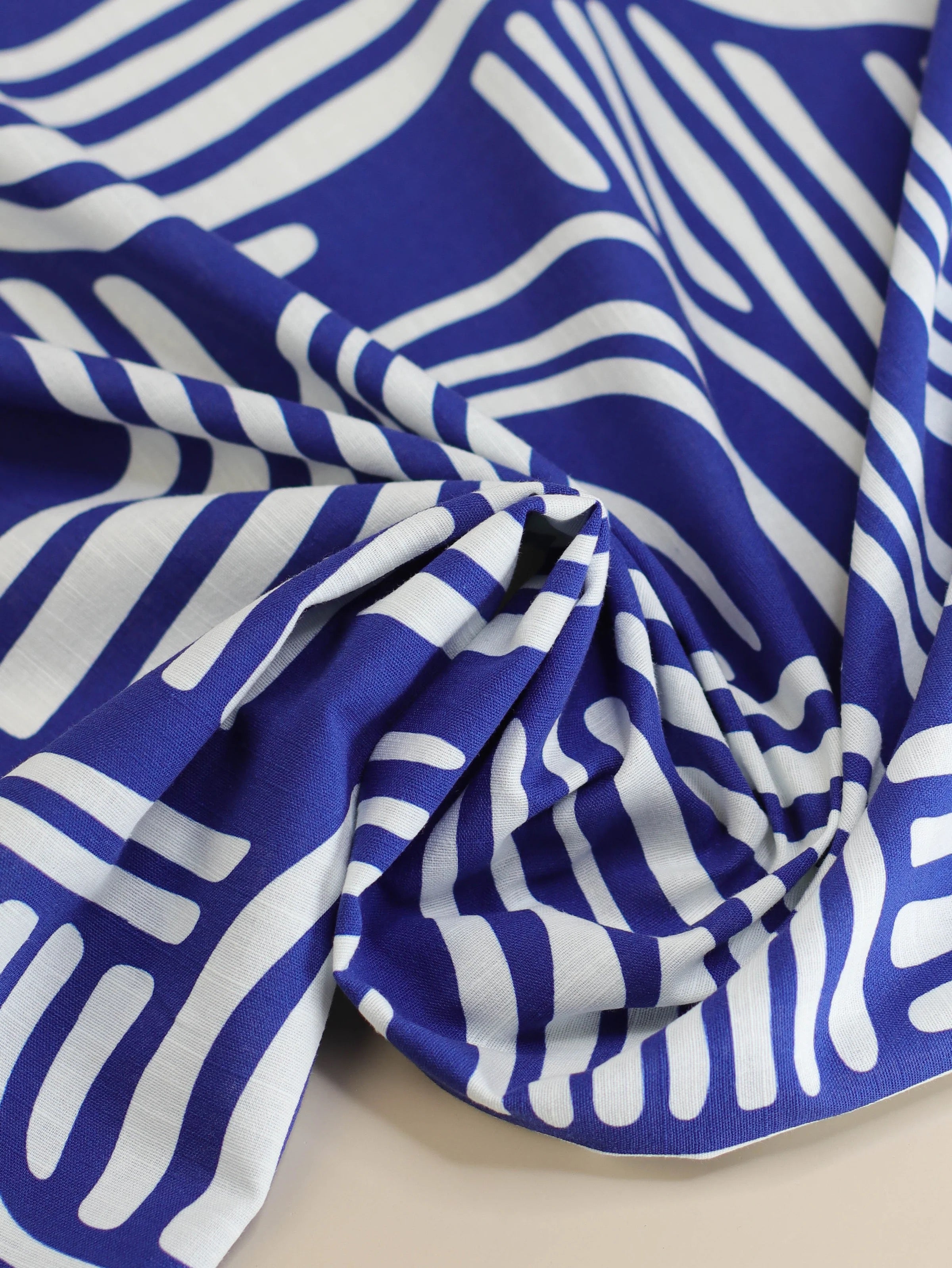 PRE-ORDER - END OF MAY DELIVERY Mind The MAKER - Over the Rainbow Linen Cotton in Cobalt Blue