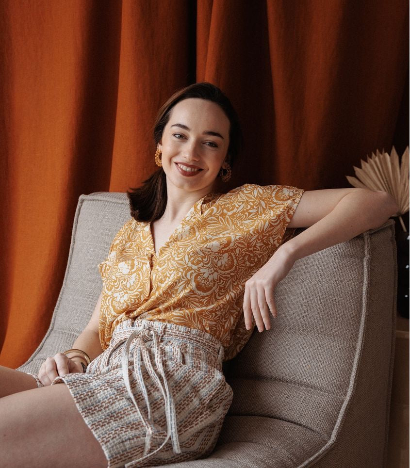 Cousette - Maarinsky in Ochre Yellow Viscose Fabric
