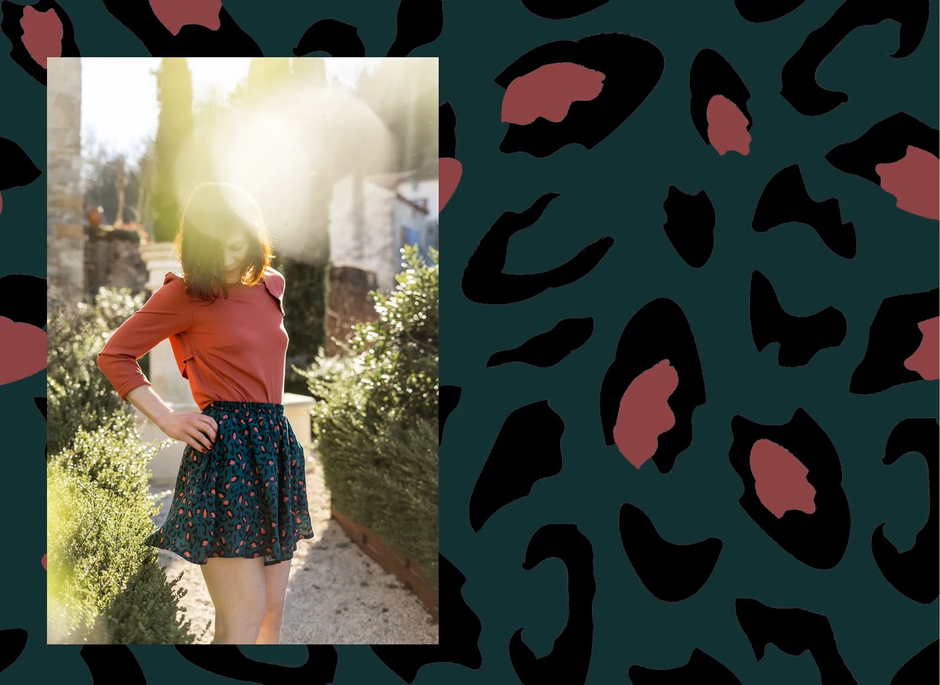 Églantine & Zoé - Bagheera in Dark Lagoon Viscose Fabric