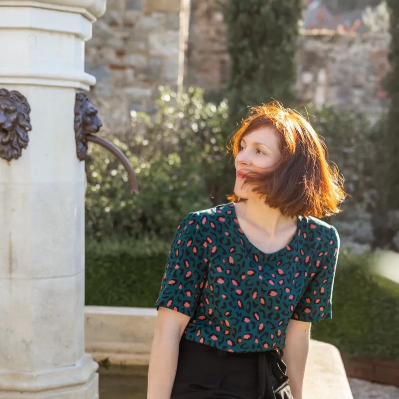 Églantine & Zoé - Bagheera in Dark Lagoon Viscose Fabric