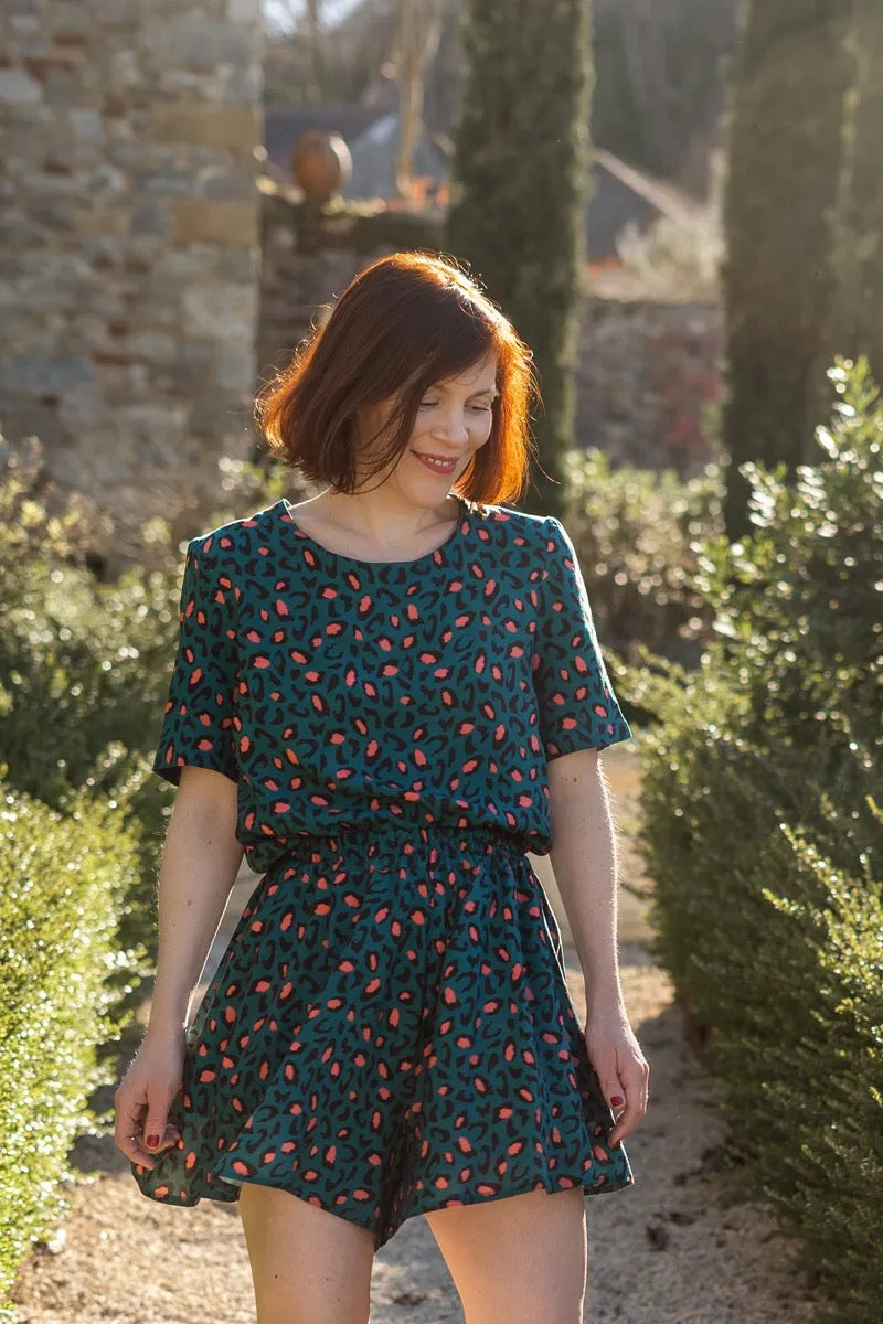 Églantine & Zoé - Bagheera in Dark Lagoon Viscose Fabric