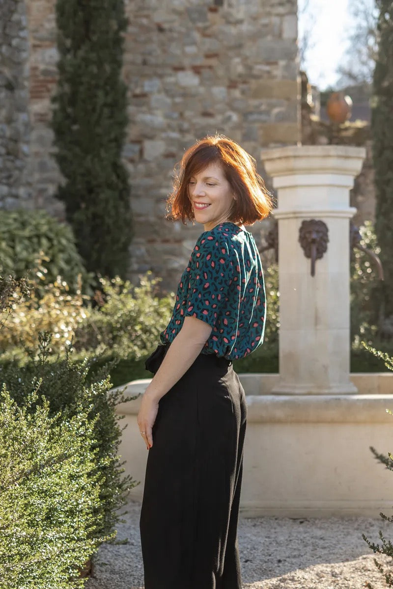 Églantine & Zoé - Bagheera in Dark Lagoon Viscose Fabric