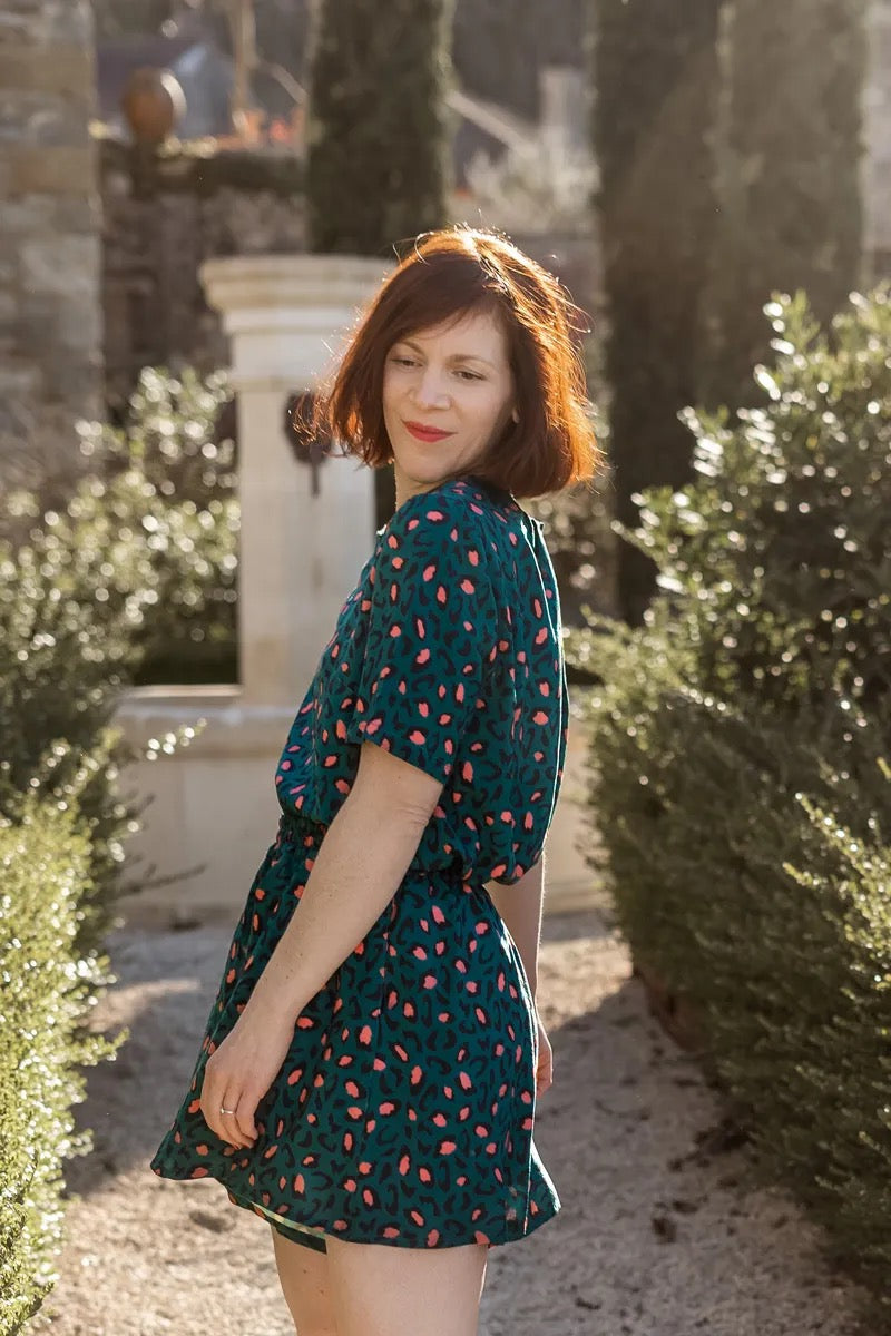 Églantine & Zoé - Bagheera in Dark Lagoon Viscose Fabric