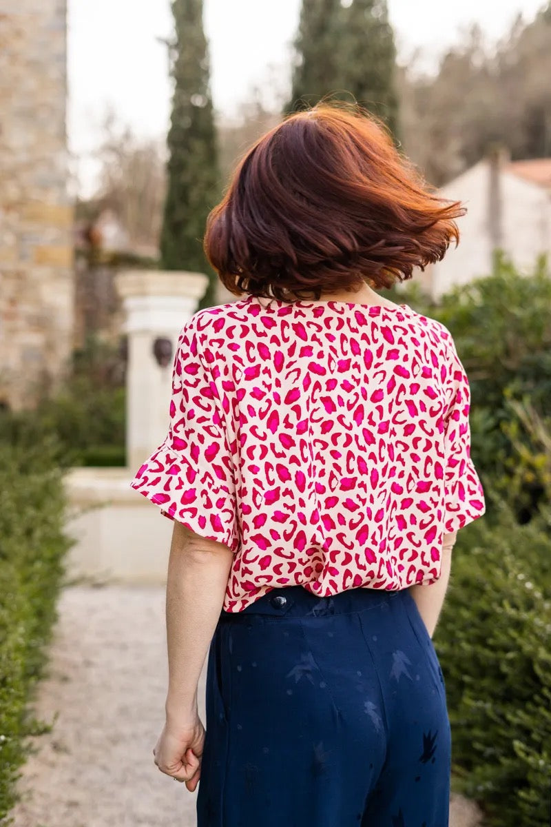 Églantine & Zoé - Bagheera in Pomegranate Red Viscose Fabric