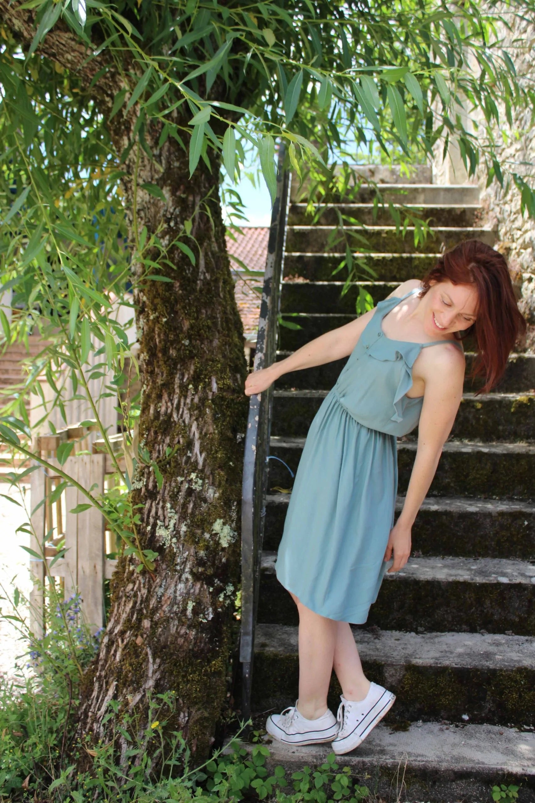 Églantine & Zoé - Sage Green Viscose Crepe Fabric