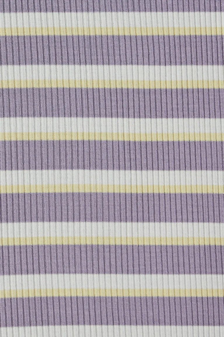 Derby Stripe Ribbed Jersey Purple Haze with TENCEL™ Modal Fibres