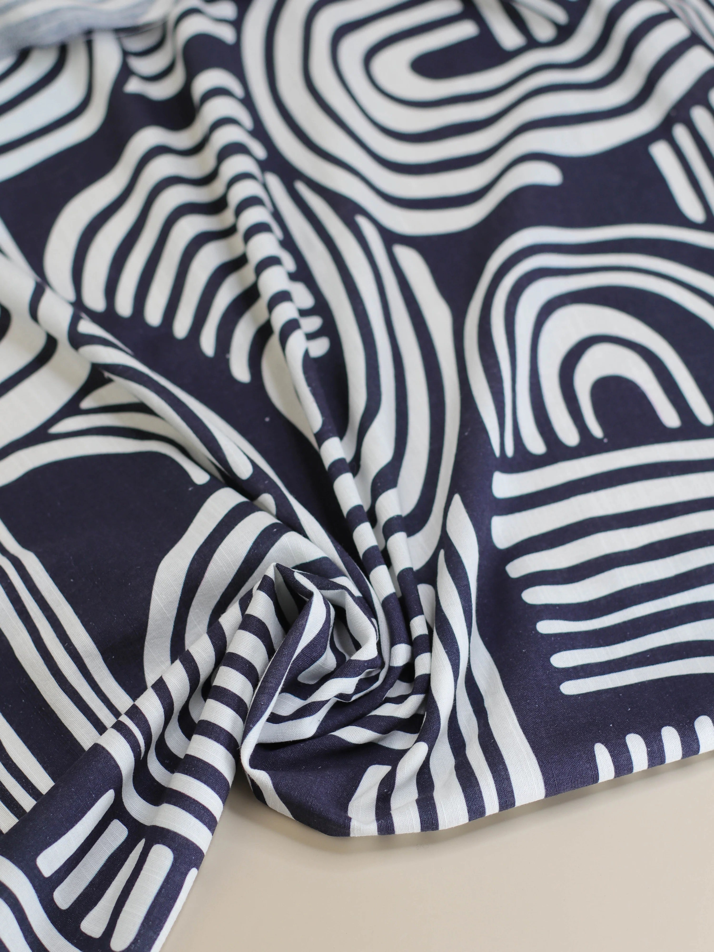 END OF MAY DELIVERY Mind The MAKER - Over the Rainbow Linen Cotton in Night