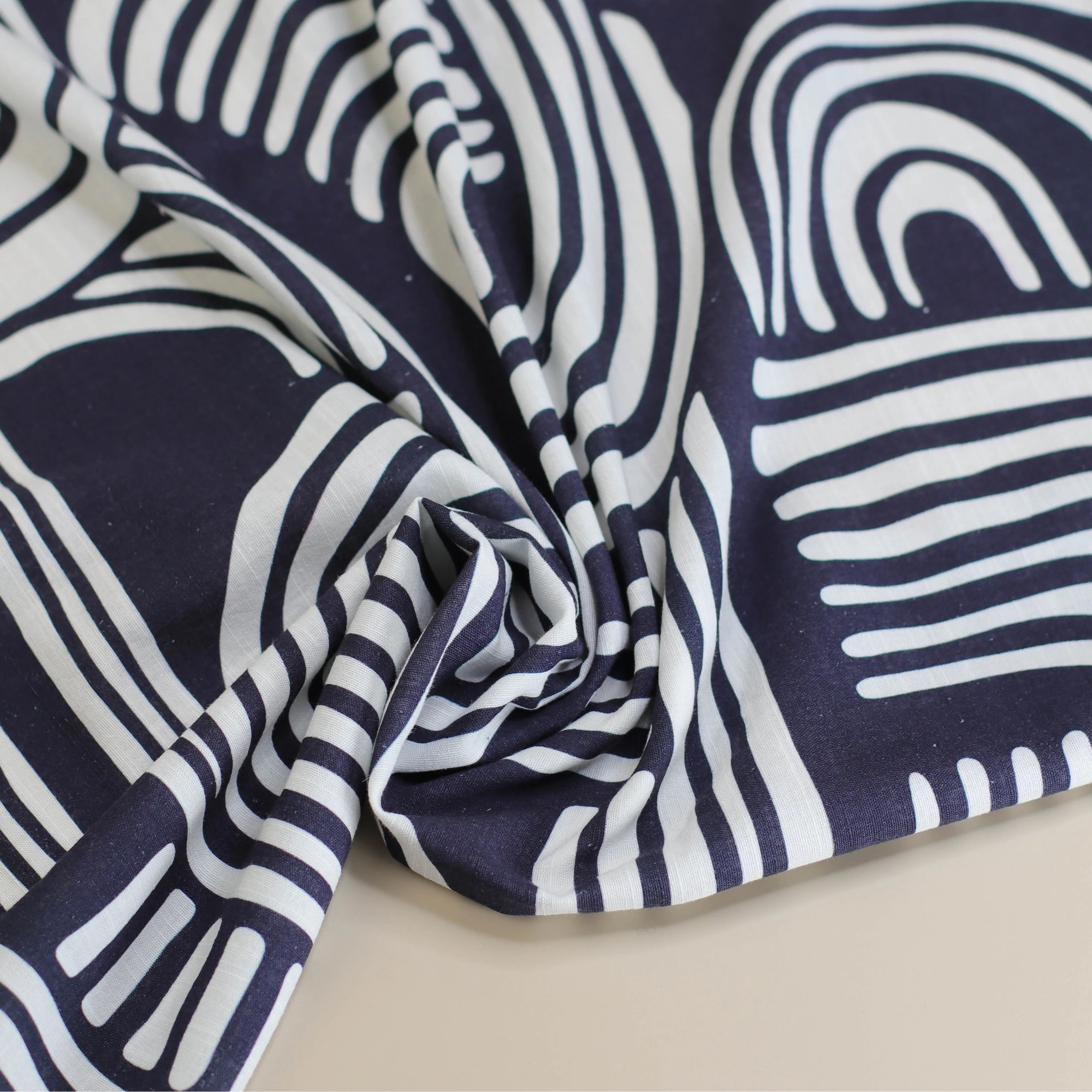 END OF MAY DELIVERY Mind The MAKER - Over the Rainbow Linen Cotton in Night