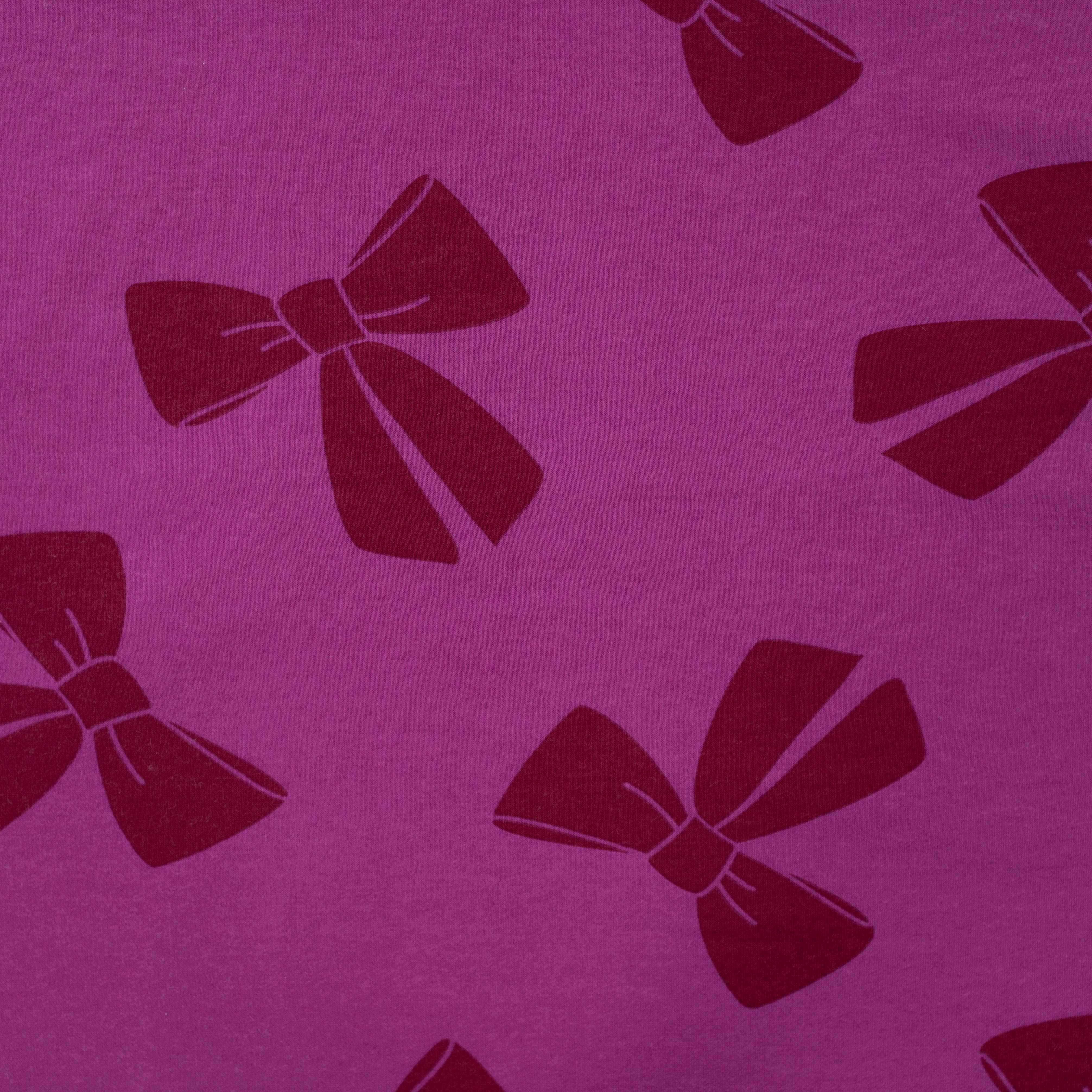 Bows Fleecy Jogging Sweat-shirting Fabric