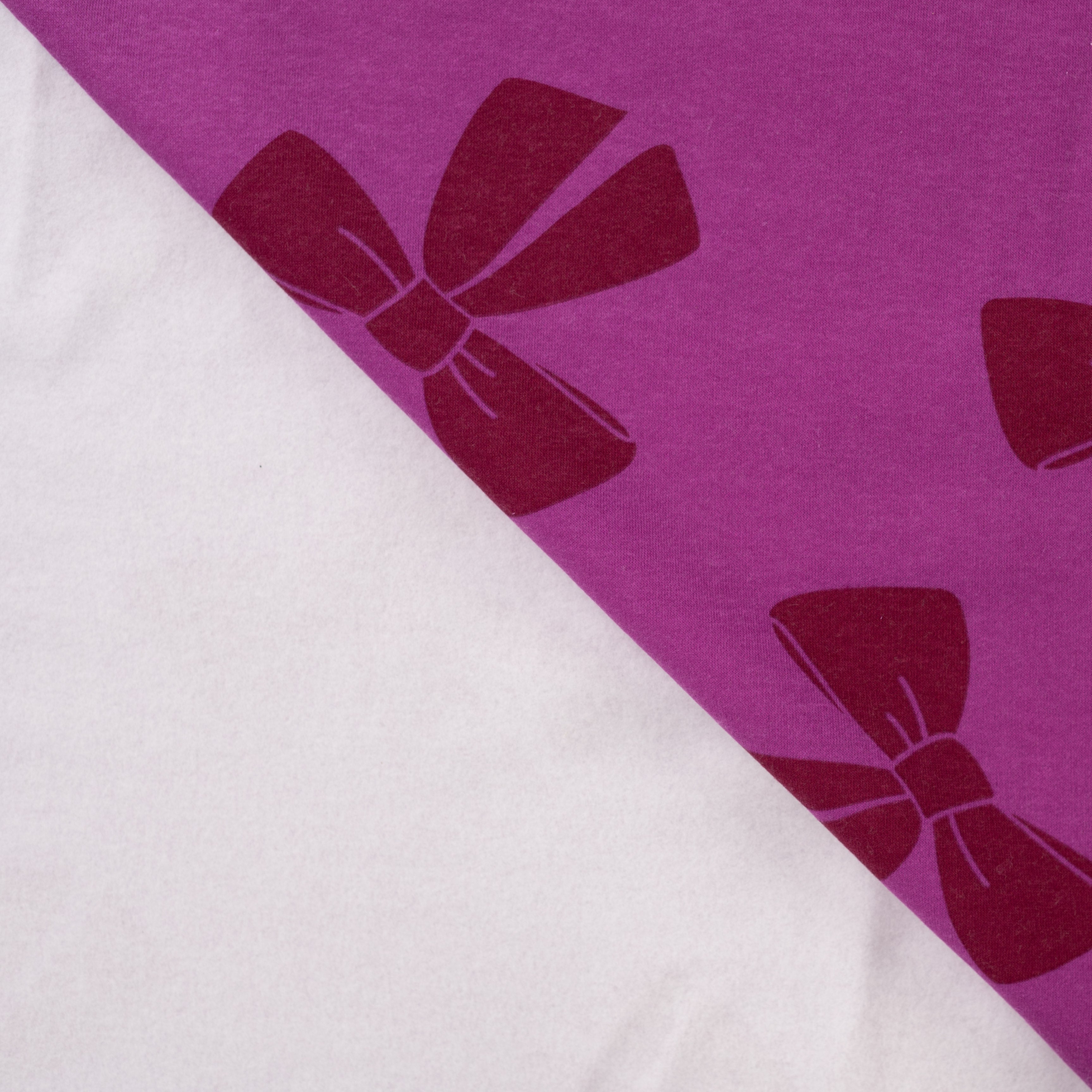 Bows Fleecy Jogging Sweat-shirting Fabric