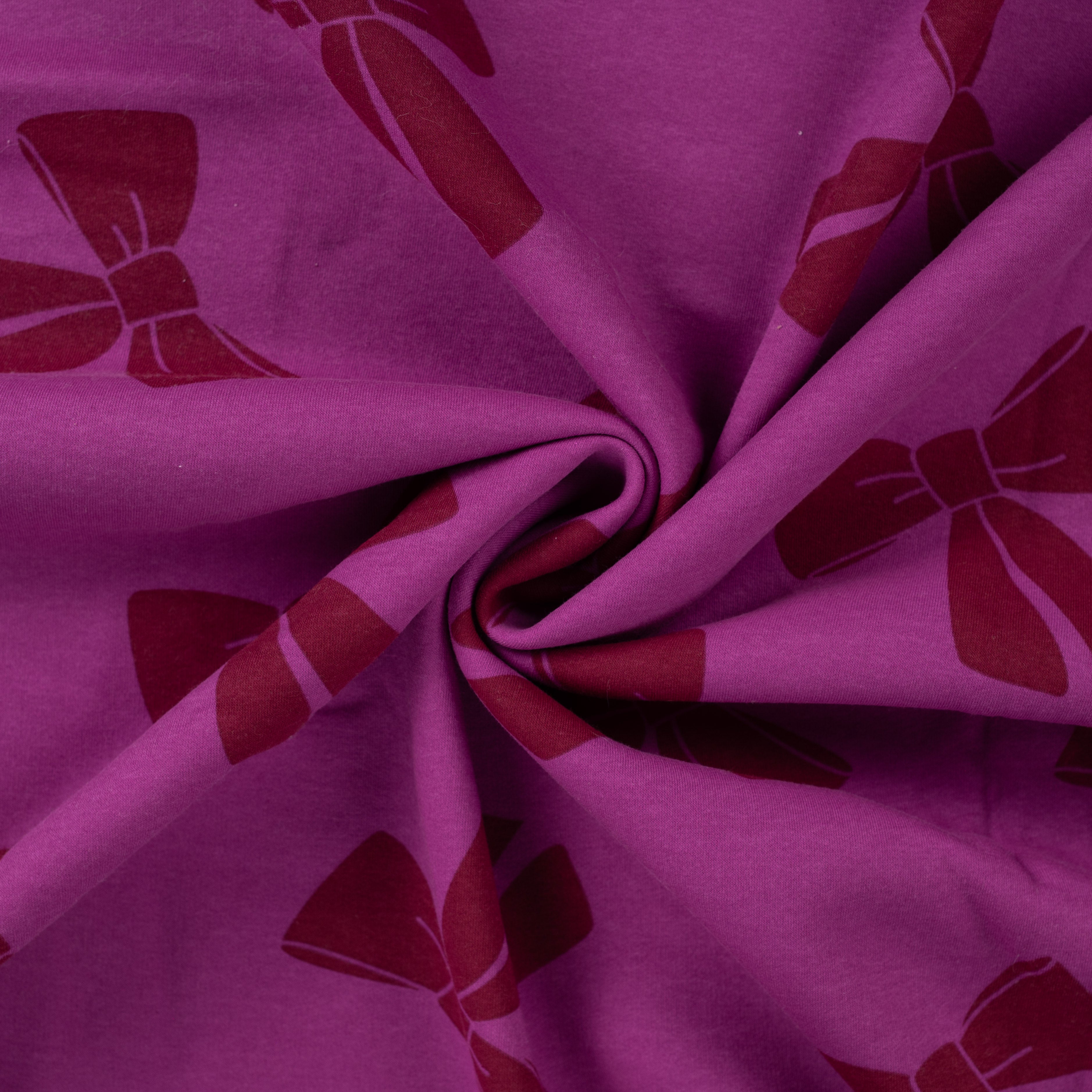 Bows Fleecy Jogging Sweat-shirting Fabric