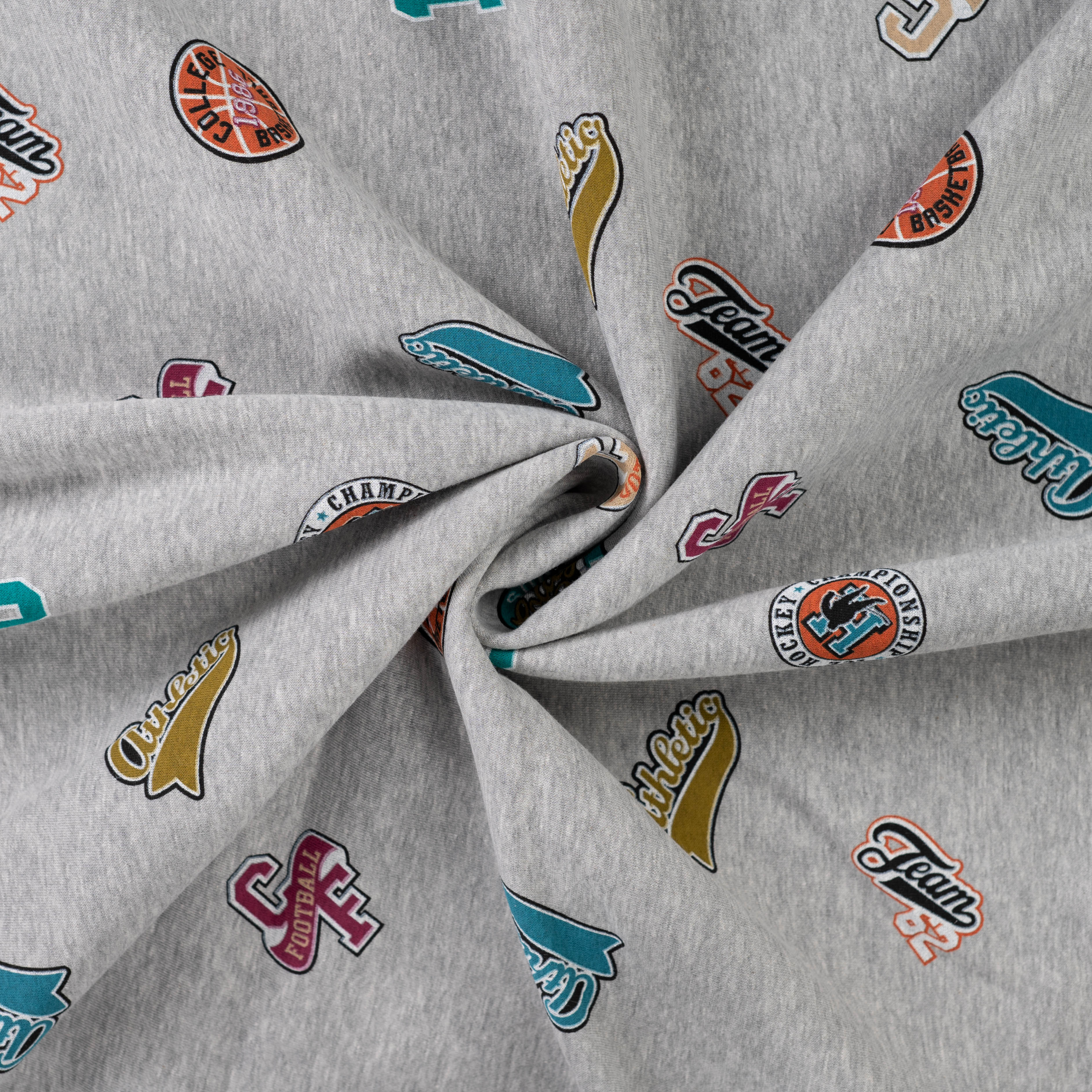 Sports Melange Grey Fleecy Jogging Sweat-shirting Fabric