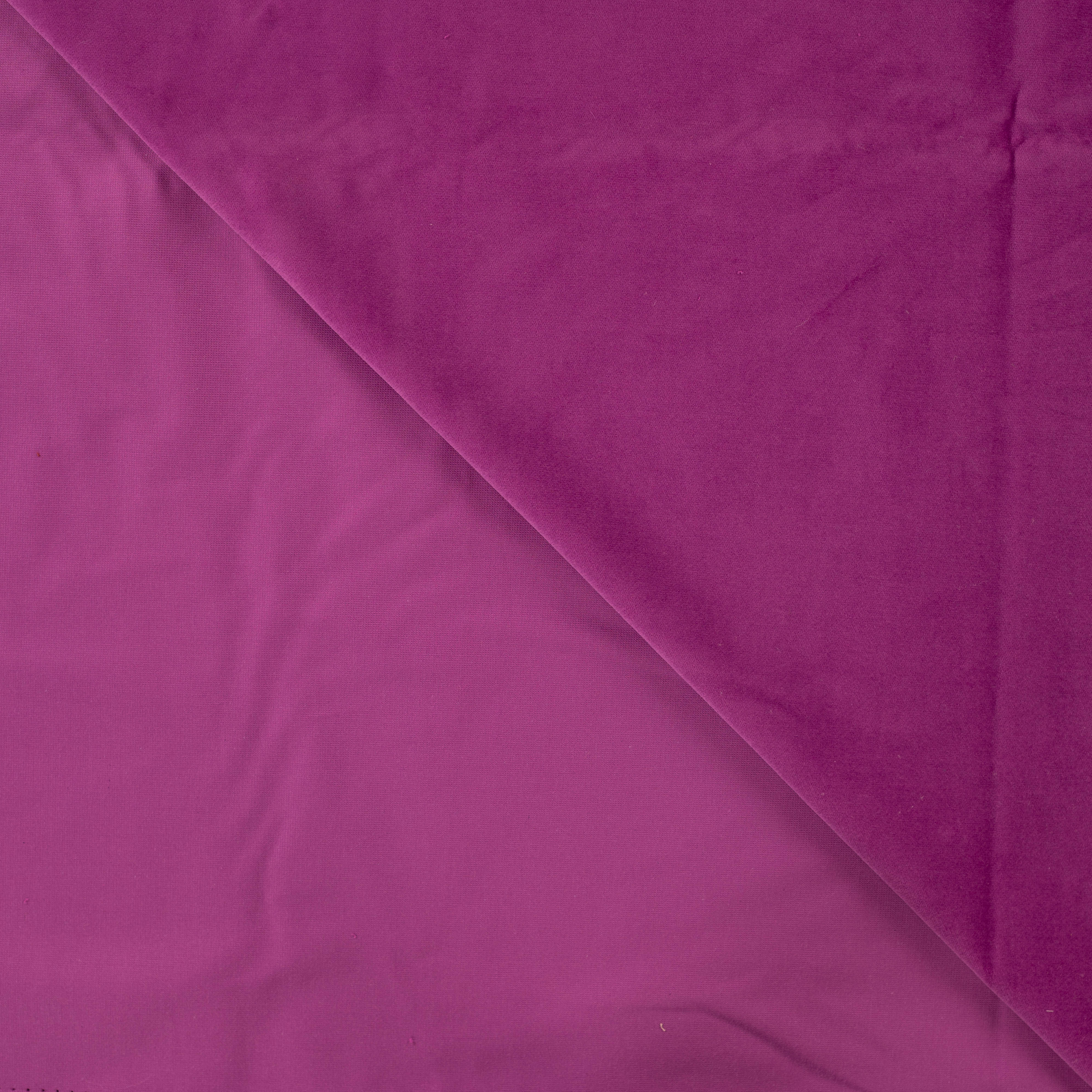 Magenta Stretch Cotton Velvet Fabric