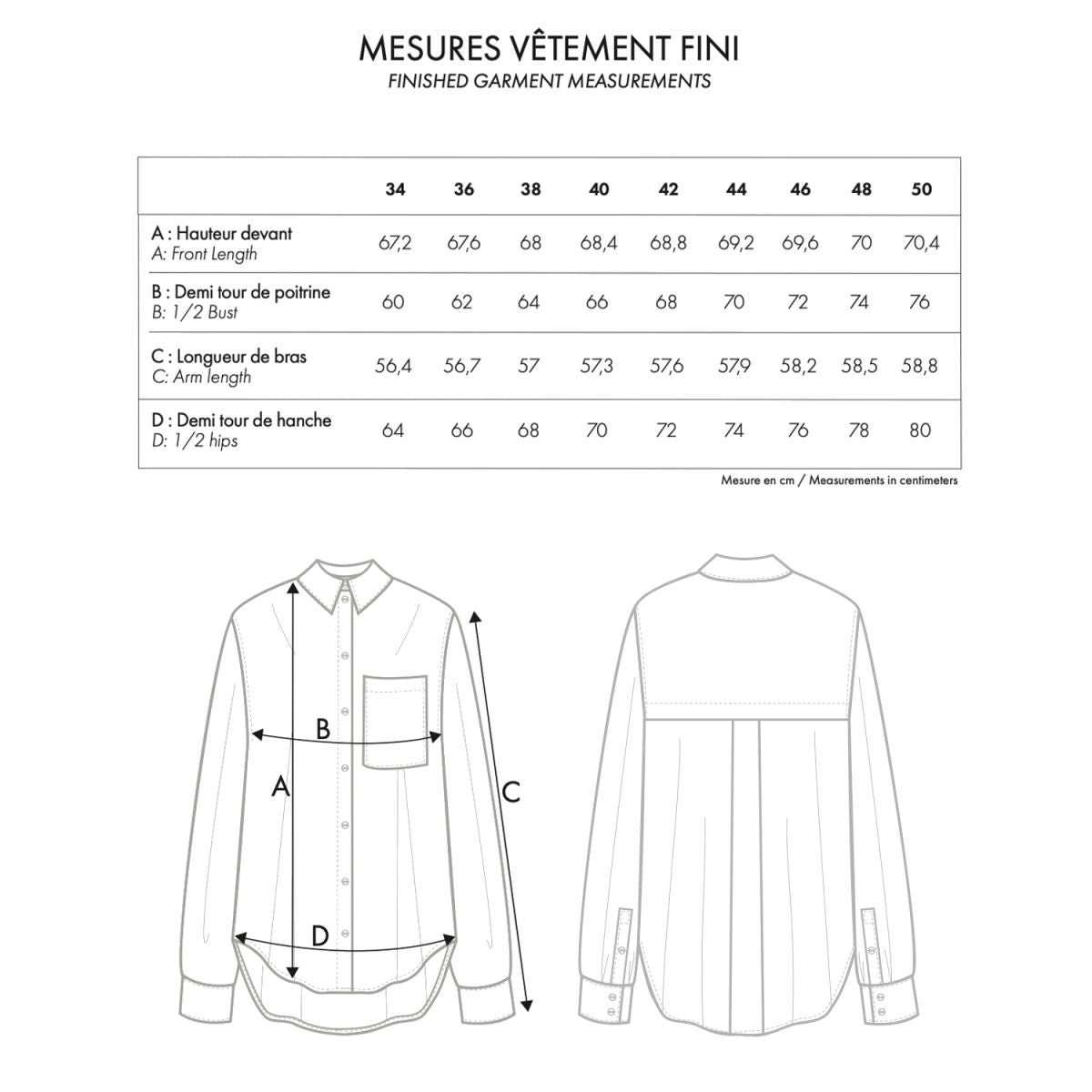 Atelier Brunette - LA Chemise Boyish Shirt Sewing Pattern