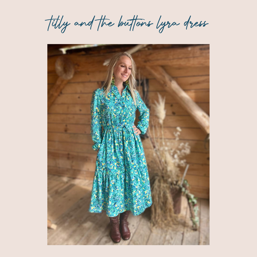 Sewing Kit - Lyra Shirt Dress in Mosaics Viscose (Multiple Colours)