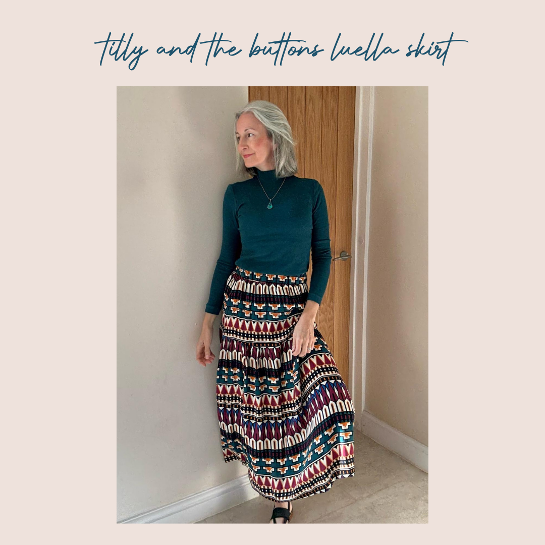 Sewing Kit - Luella Skirt in Autumn Jewel Viscose (Multiple Colours)