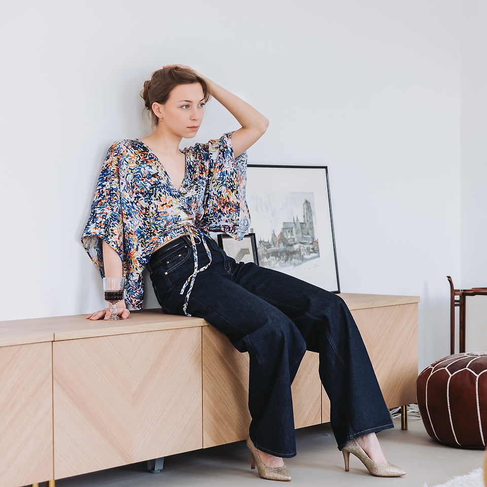 See You At Six - Paint Fun EcoVero Viscose Rayon Sateen