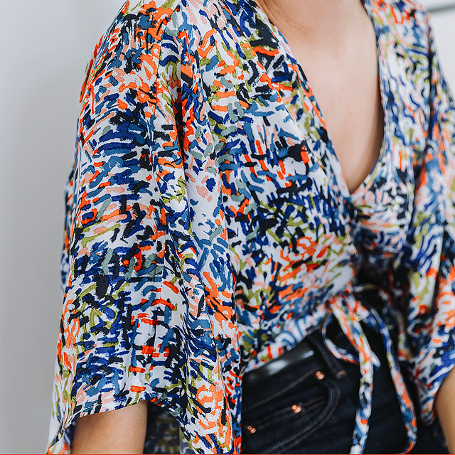 See You At Six - Paint Fun EcoVero Viscose Rayon Sateen