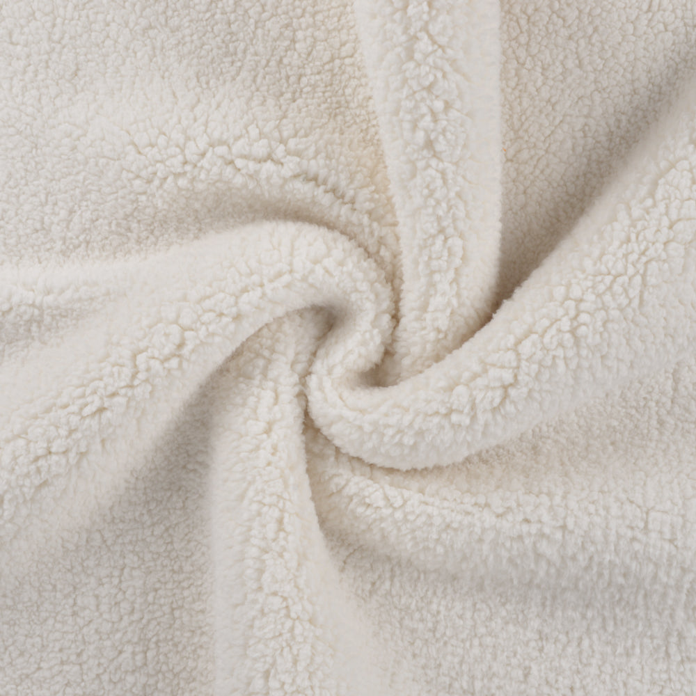 Soft Curly Fur Fabric in Off-White