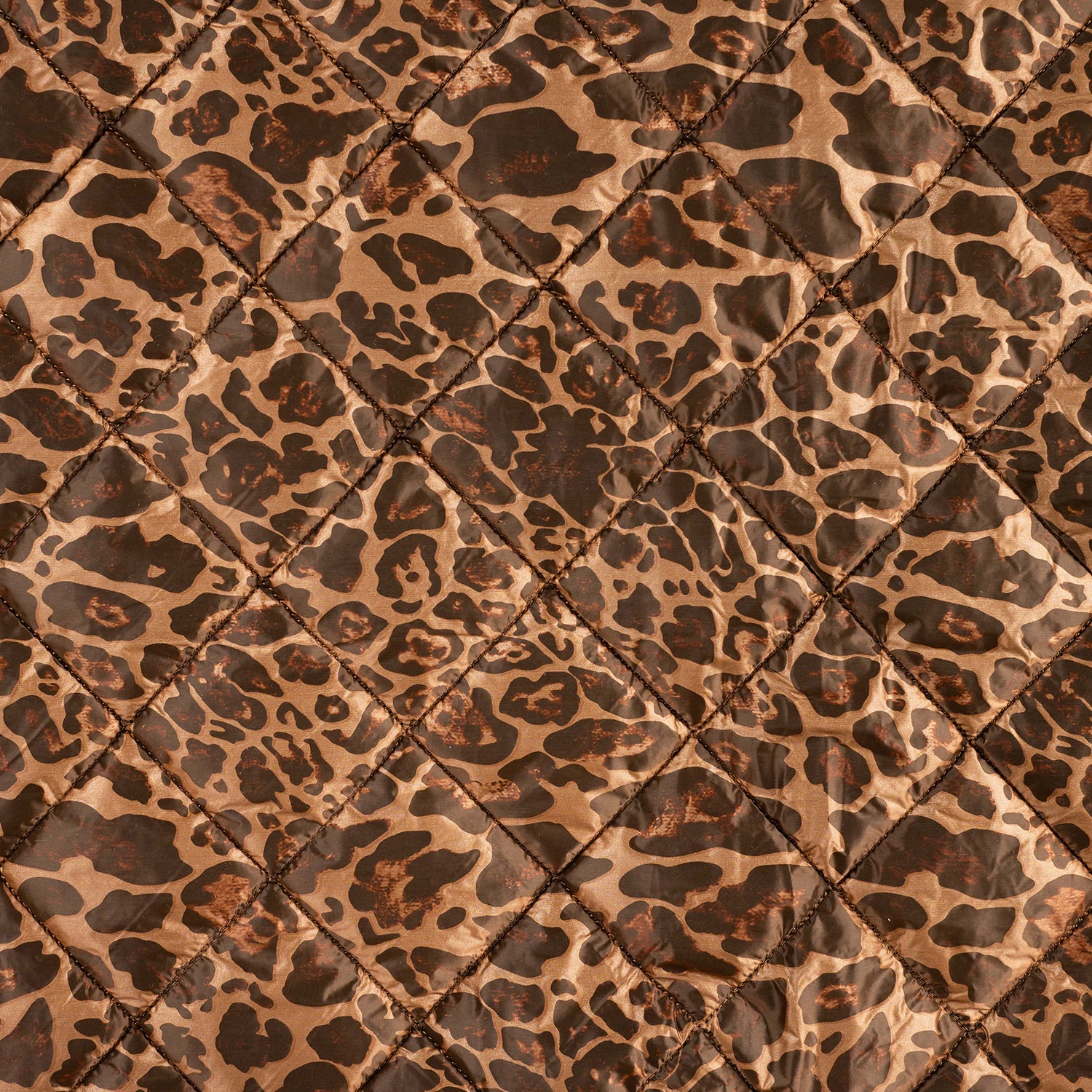 Animal print with Diamonds Quilted Puffer Fabric