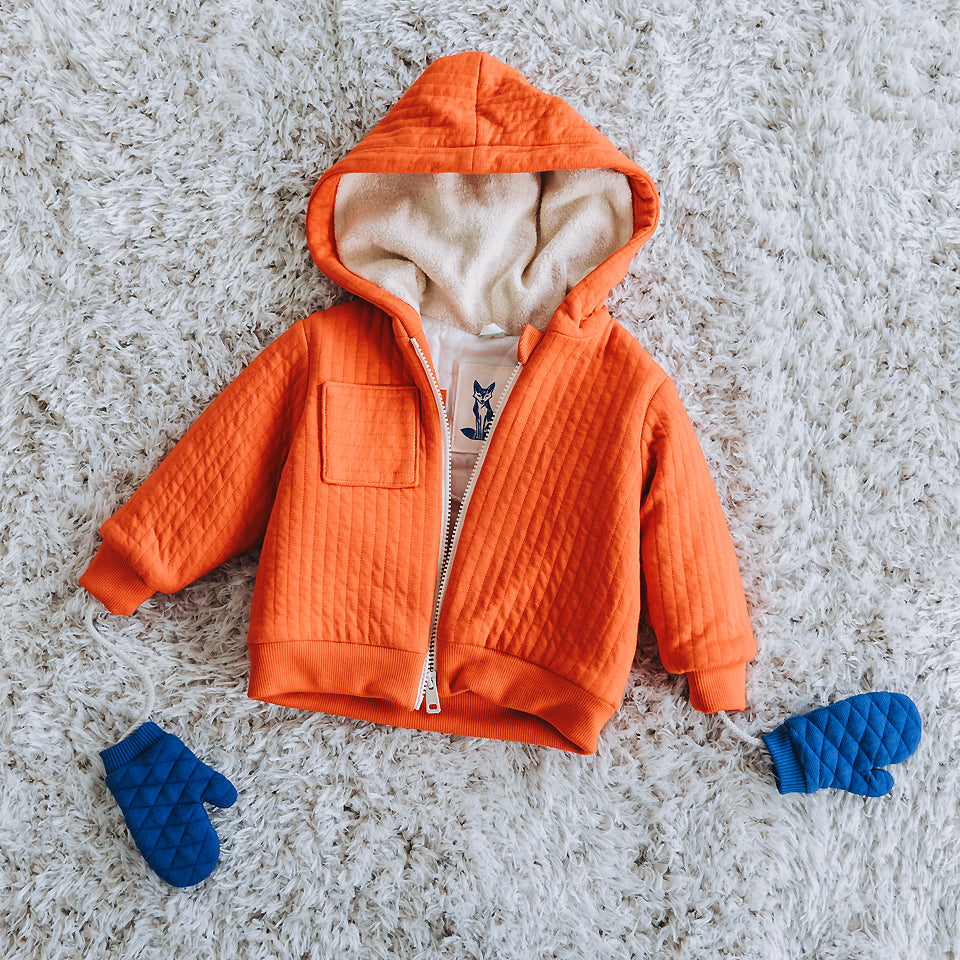 See You At Six - Flame Red Quilted Knit Extra Wide