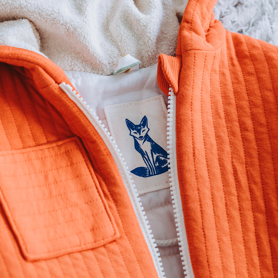 See You At Six - Flame Red Quilted Knit Extra Wide
