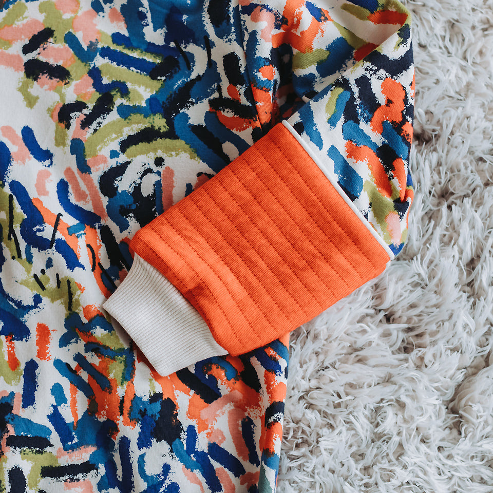 See You At Six - Flame Red Quilted Knit Extra Wide