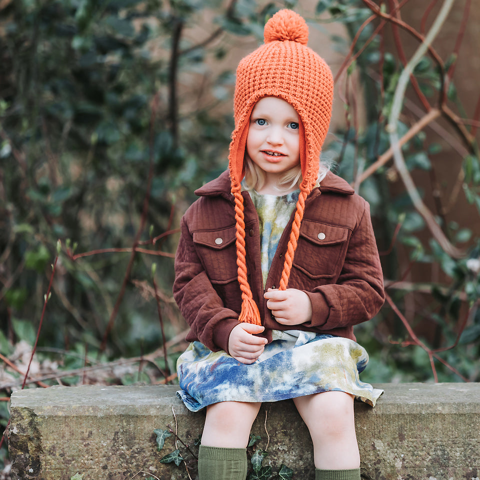 See You At Six - Raisin Brown Quilted Knit Extra Wide