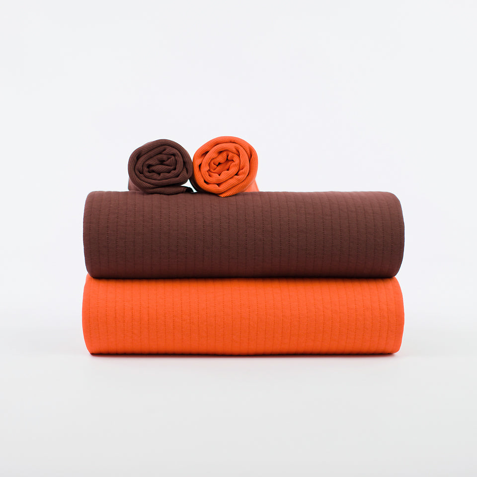 See You At Six - Raisin Brown Quilted Knit Extra Wide
