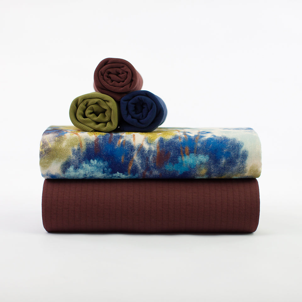 See You At Six - Raisin Brown Quilted Knit Extra Wide