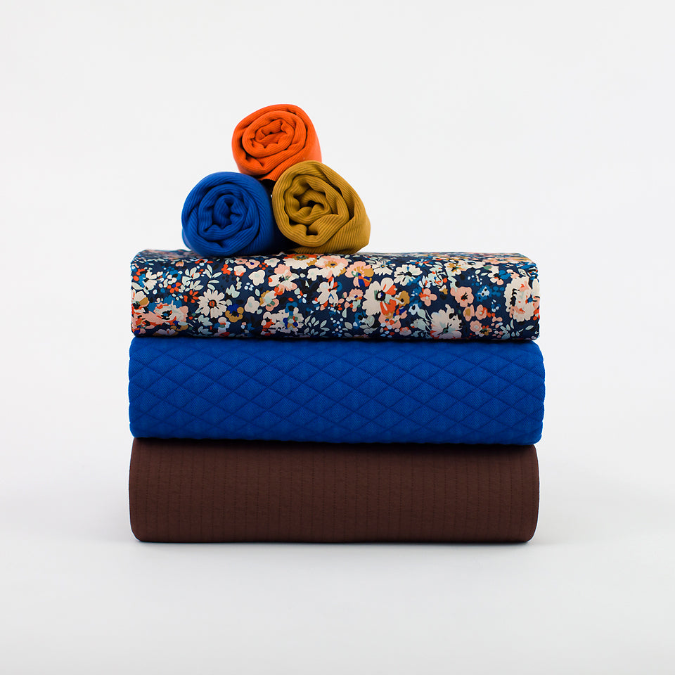 See You At Six - Raisin Brown Quilted Knit Extra Wide