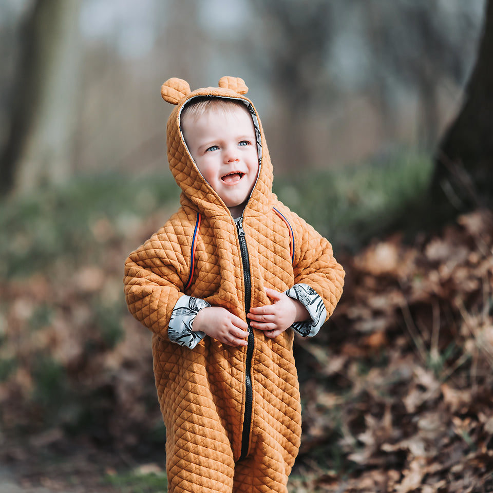 See You At Six - Buckthorn Brown Quilted Piqué Knit Extra Wide