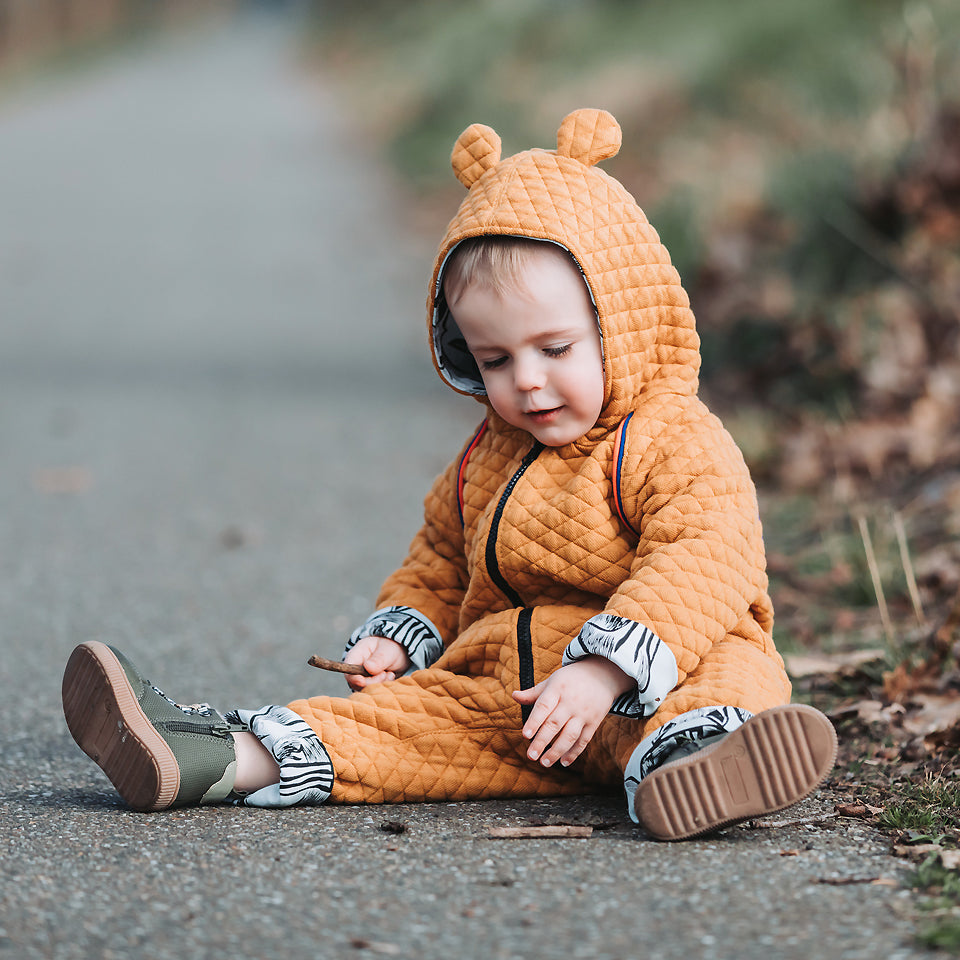 See You At Six - Buckthorn Brown Quilted Piqué Knit Extra Wide