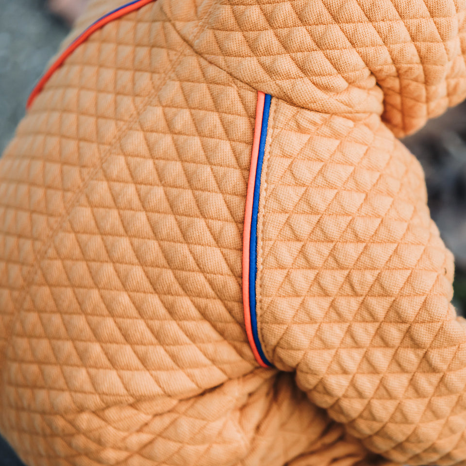 See You At Six - Buckthorn Brown Quilted Piqué Knit Extra Wide
