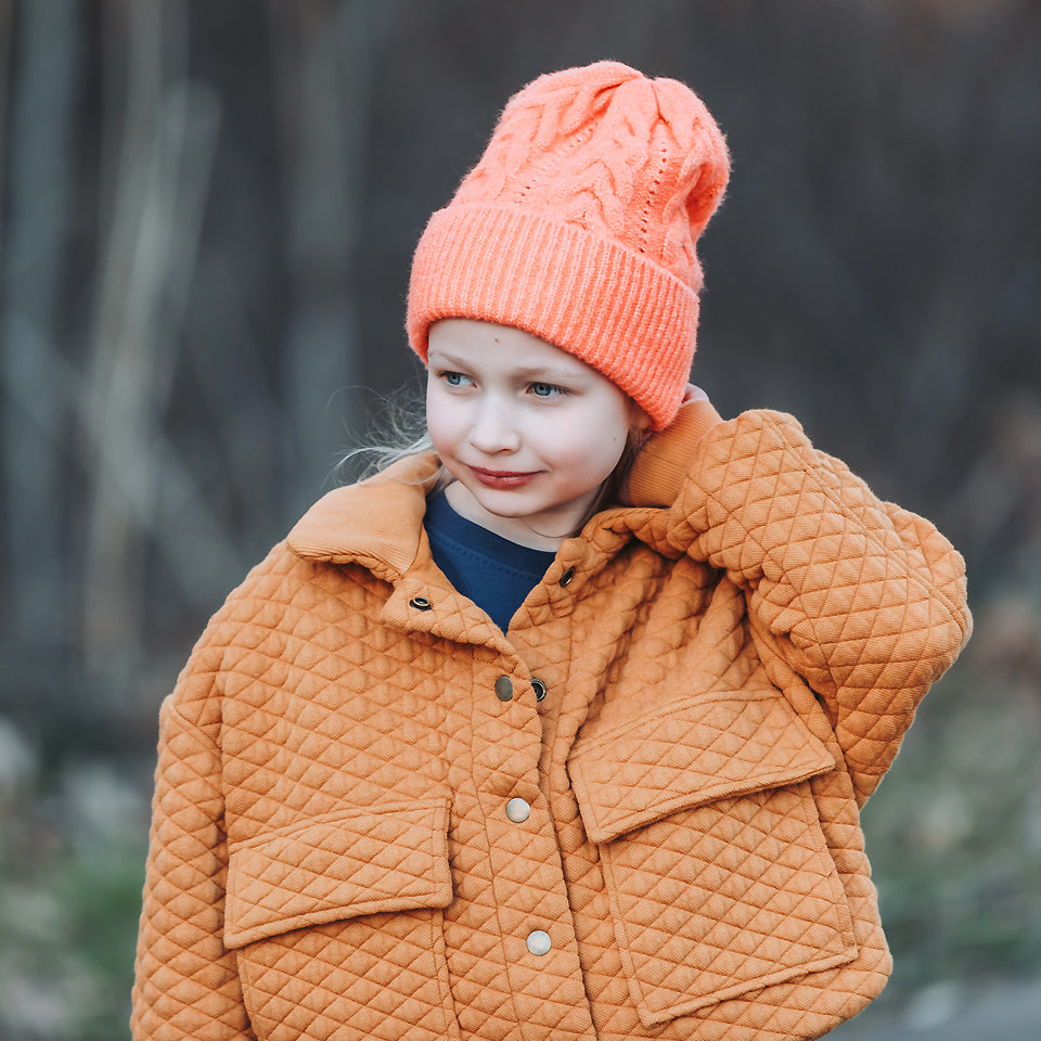 See You At Six - Buckthorn Brown Quilted Piqué Knit Extra Wide