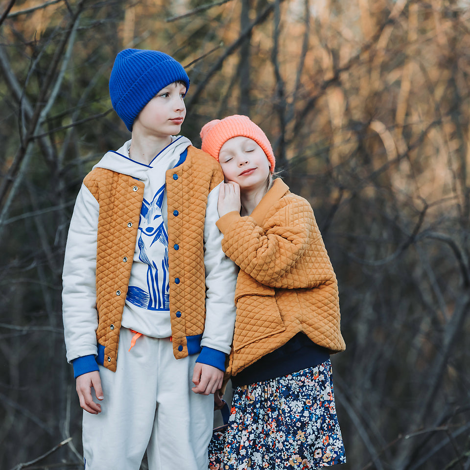 See You At Six - Buckthorn Brown Quilted Piqué Knit Extra Wide