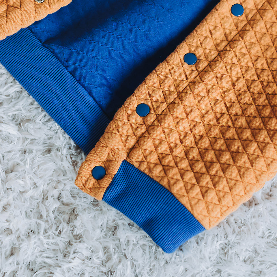 See You At Six - Buckthorn Brown Quilted Piqué Knit Extra Wide