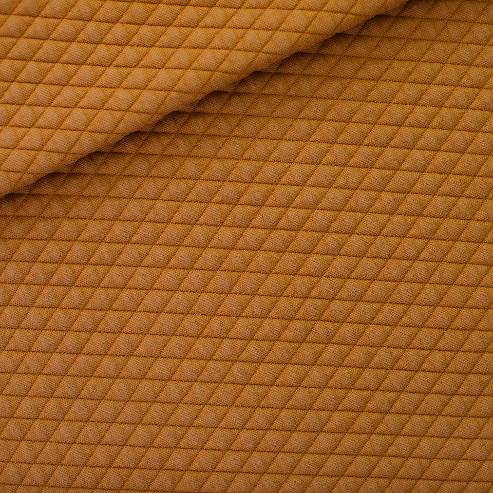 See You At Six - Buckthorn Brown Quilted Piqué Knit Extra Wide