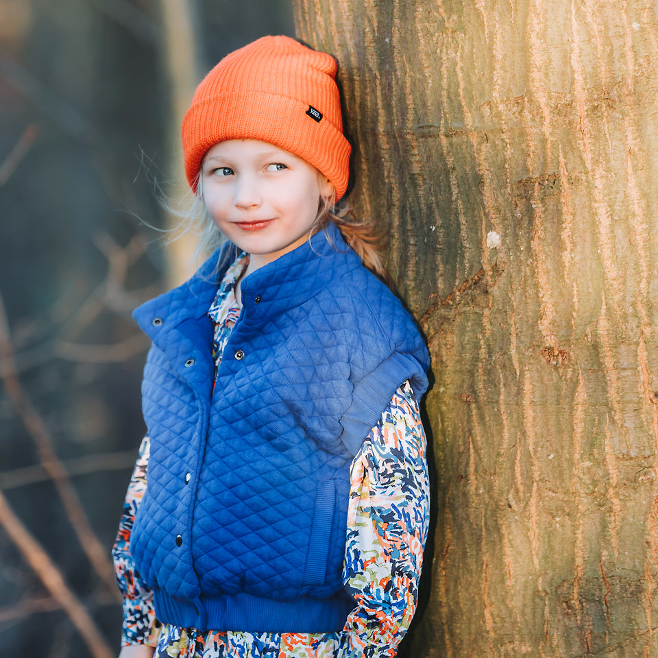 See You At Six - Surf The Web Blue Quilted Piqué Knit Extra Wide