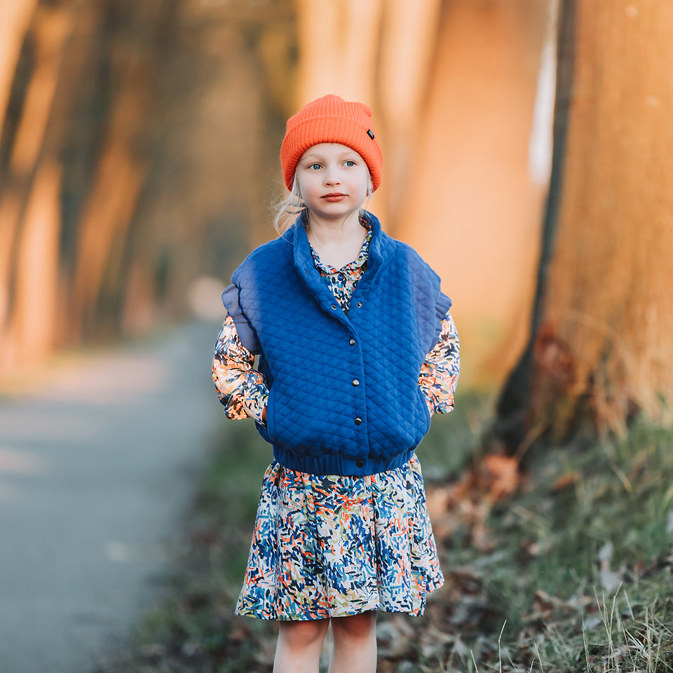 See You At Six - Surf The Web Blue Quilted Piqué Knit Extra Wide