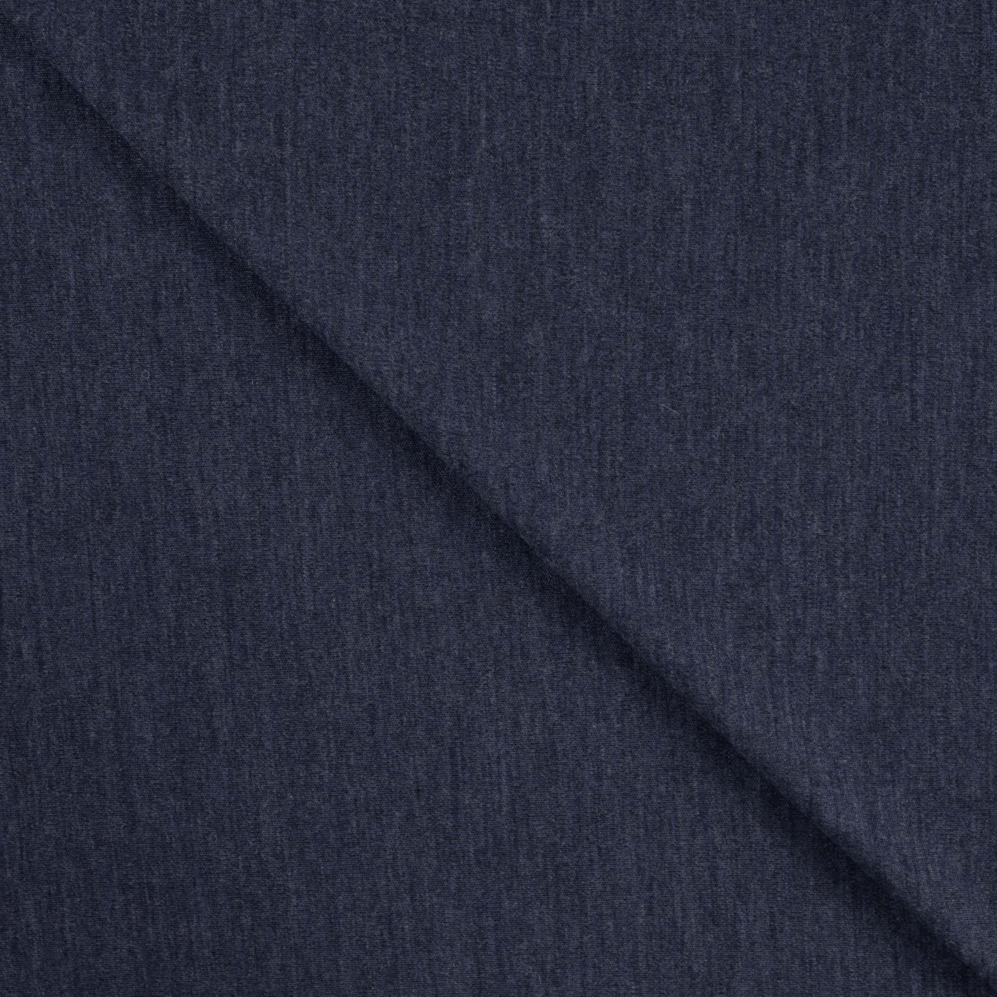 Pure Merino Wool Sweater Knit in Navy Melange