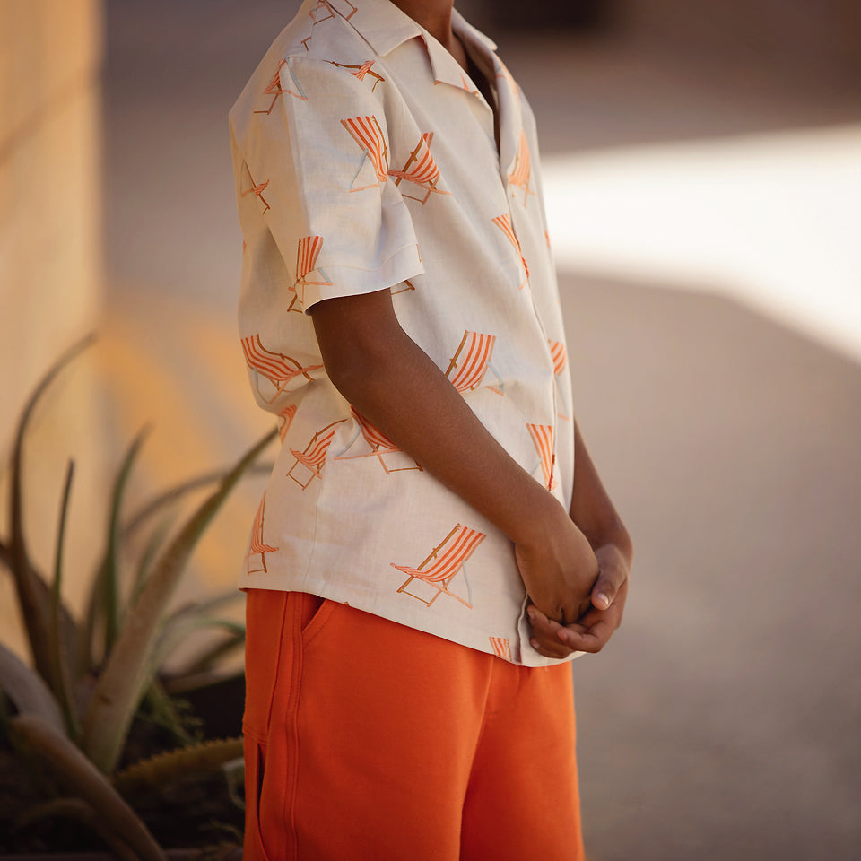 See You At Six - Beach Chairs in Barely Green Gray Soft Cotton Poplin